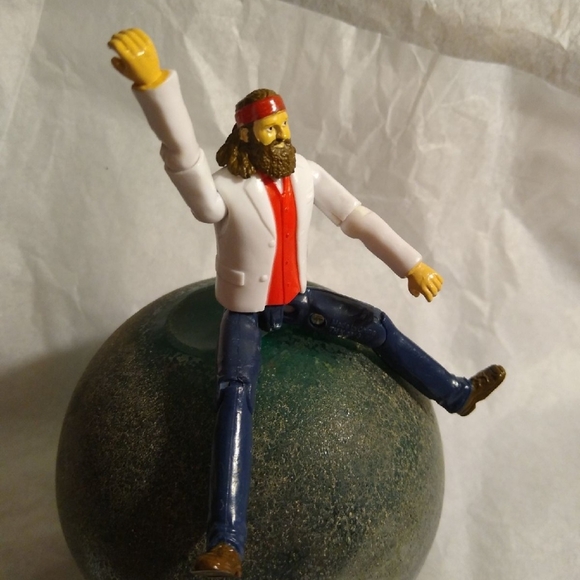 Action Figure with White Jacket and Red Shirt - Picture 1 of 5